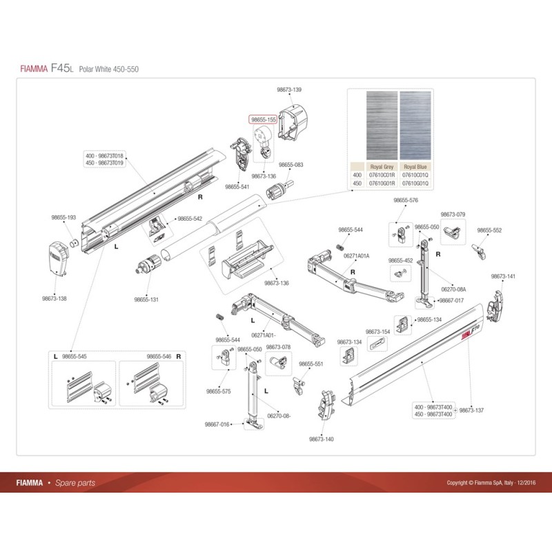 KIT ARGANELLO PER VERANDA FIAMMA SERIE  F45...