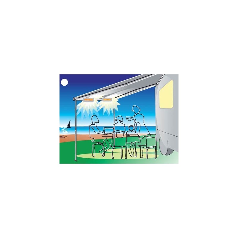 KIT AWNING LED LUCI SUPPLEMENTARE VERANDA FIAMMA