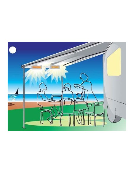KIT AWNING LED LUCI SUPPLEMENTARE VERANDA FIAMMA