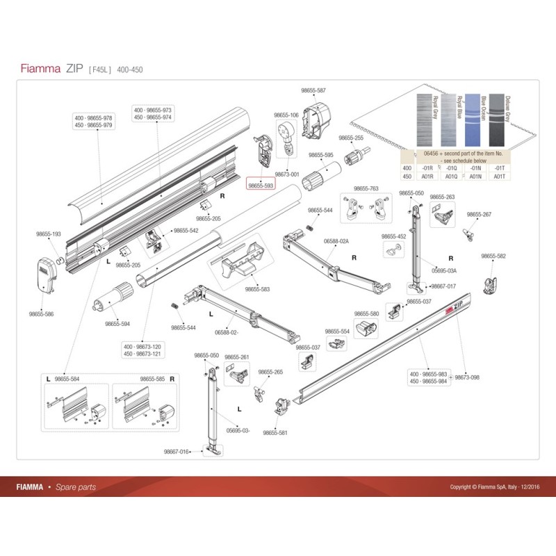 FLANGIA PER TENDALINO F45 VERANDA FIAMMA
