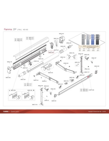 FLANGIA PER TENDALINO F45 VERANDA FIAMMA