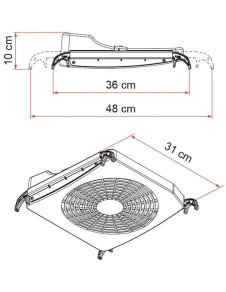 KIT VENTOLA PER TRASFORMARE L OBLO IN TURBO VENT LARG CM 31 ADATTABILE A OBLO  40X40 UNIVERSALI