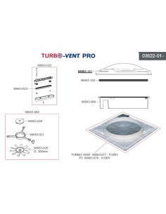 KIT GUARNIZIONE COPERCHIO OBLO VENT 40X40 FIAMMA