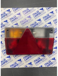 FANALE POSTERIORE SX PER CARRELLI CON TRIANGOLO E LUCE TARGA