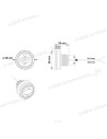FANALE INGOMBRO ESTERNO TONDO A LED 38 MM