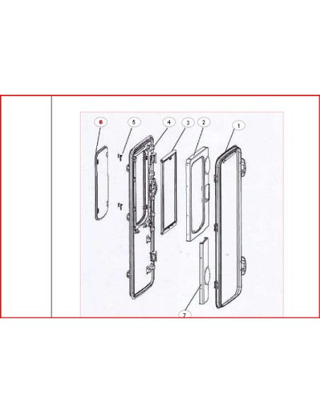 VETRO DI RICAMBIO PER PORTA INGRESSO DOMETIC