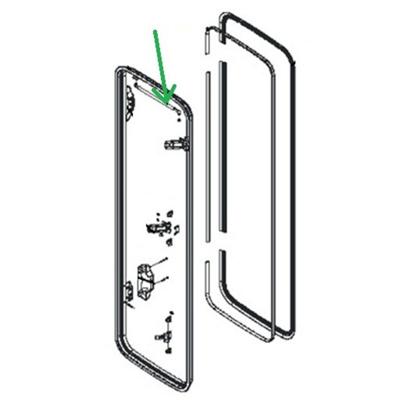 MOLLA A GAS  PER PORTA SEITZ LUNGHEZZA 543 MM