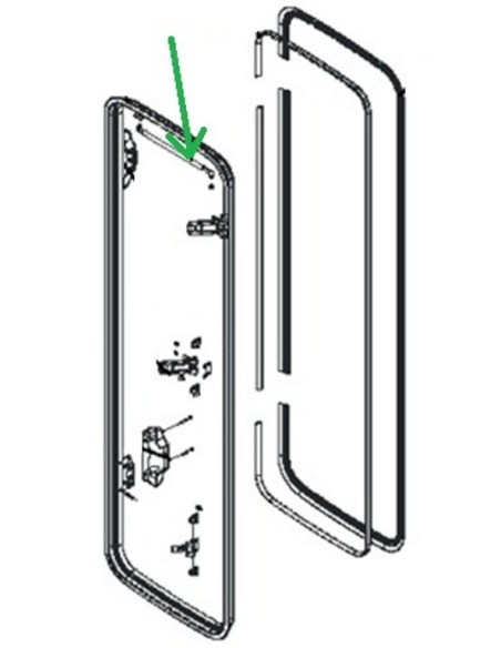 MOLLA A GAS  PER PORTA SEITZ LUNGHEZZA 543 MM