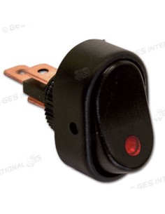 INTERRUTTORE 12 V CON LED ROSSO