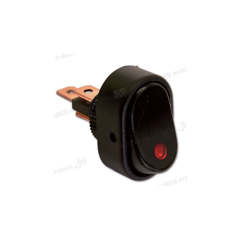INTERRUTTORE 12 V CON LED ROSSO