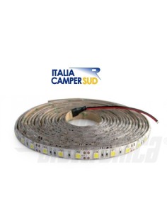 STRISCIA DA MT 5 LED BIANCO RICOPERTO IN RESINA PER ESTERNO