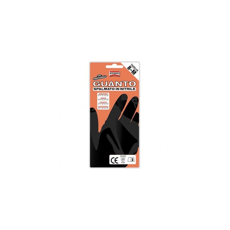COPPIA GUANTI SPALMATO IN NITRILE TAGLIA 9 -L