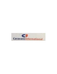 ETICHETTA ADESIVA CARAVANS INTERNATIONAL CJ MISURA 70 X...