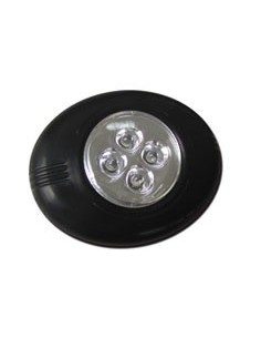 PLAFONIERA 4 LED ADESIVA BASE, COLORE NERO