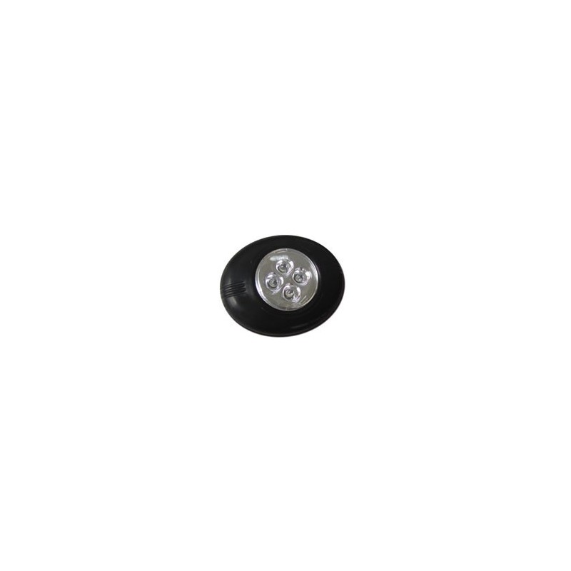 PLAFONIERA 4 LED ADESIVA BASE, COLORE NERO