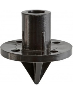 PIEDINO CON PUNTALE PER PALI COLORE NERO DA 19 MM