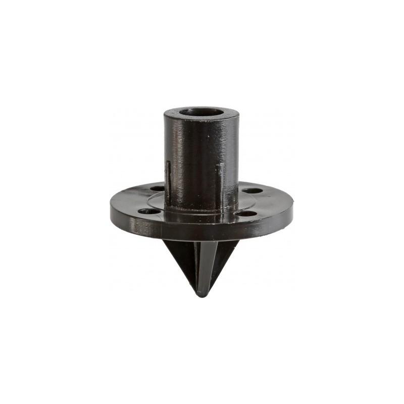 PIEDINO CON PUNTALE PER PALI COLORE NERO DA 19 MM