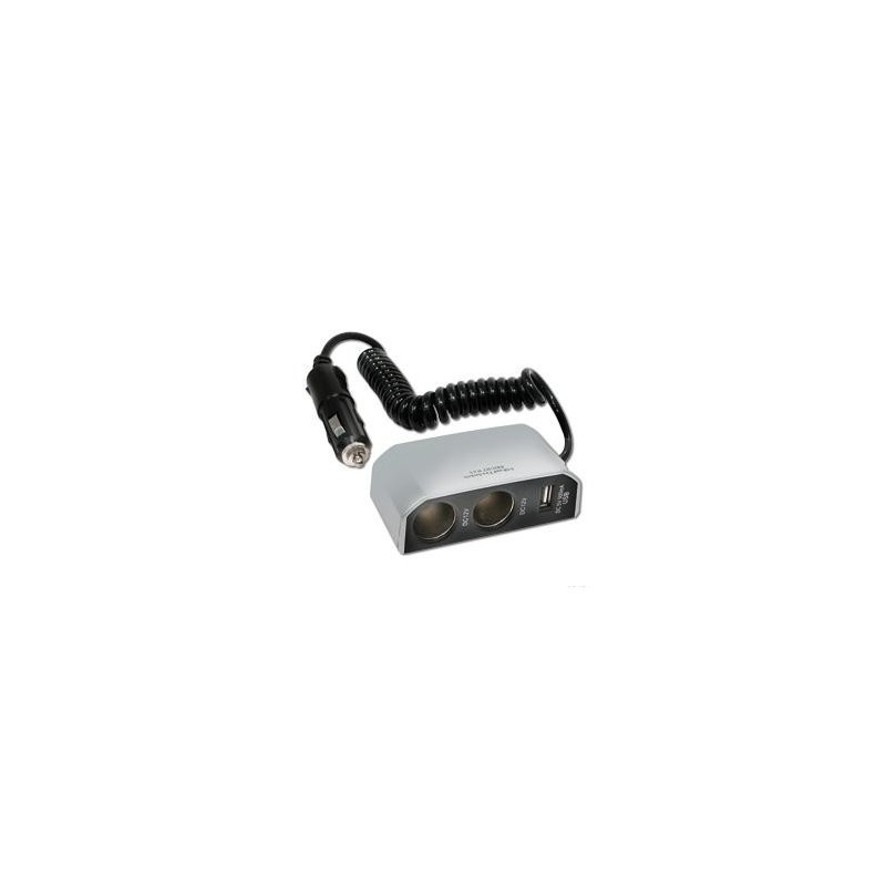 PROLUNGA DOPPIA ACCENDISIGARI CON USB