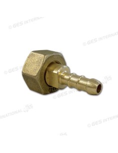 RACCORDO GAS A PORTAGOMMA CON DADO FEMMINA 20 X14 MM