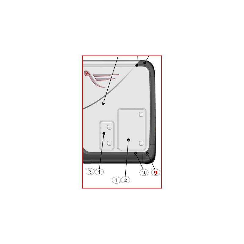 ANGOLARE POSTERIORE SX PER ARCA H 725 GLM