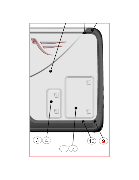 ANGOLARE POSTERIORE SX PER ARCA H 725 GLM