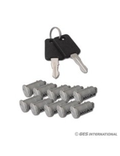 KIT DI 10 CILINDRI PER SERRATURE DUE CHIAVI TESTA QUADRA