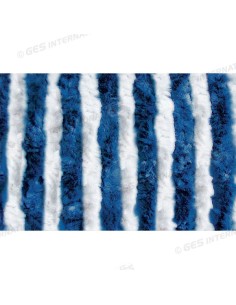 TENDA IN CINIGLIA COLORE BIANCO/BLU CM 56X200