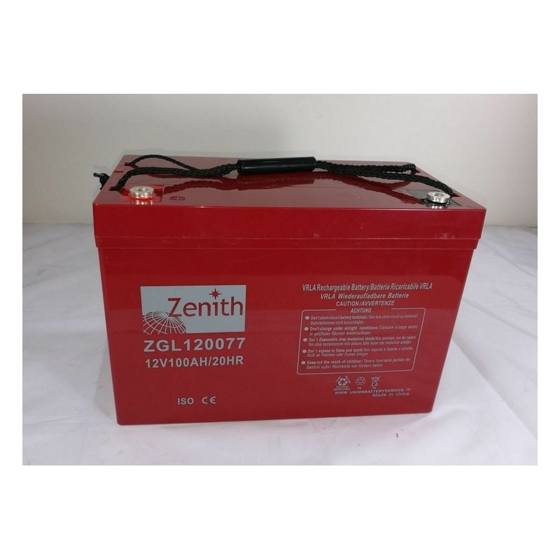BATTERIA ZENITH IN AGM 12V DA 100 AMP  MISURA...