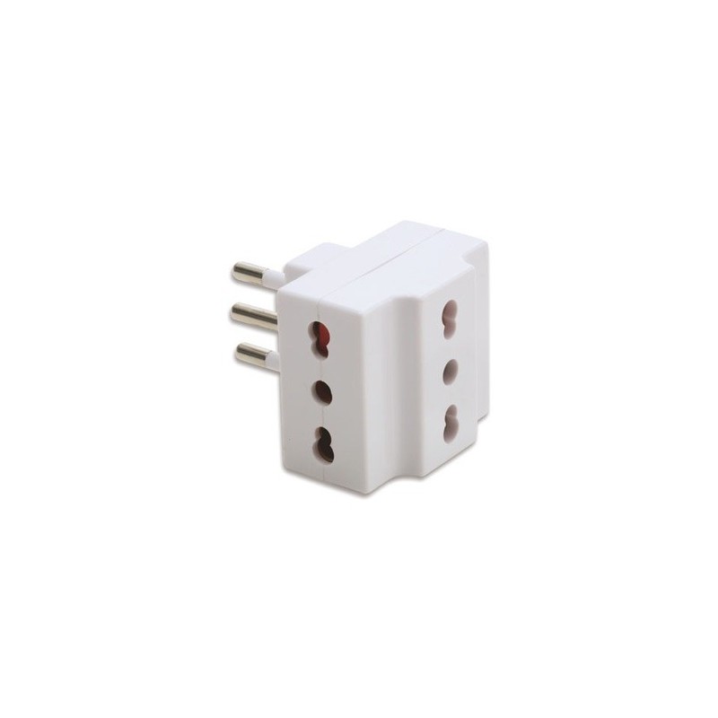 SPINA CON ADATTATORE TRIPLO 220VOLT