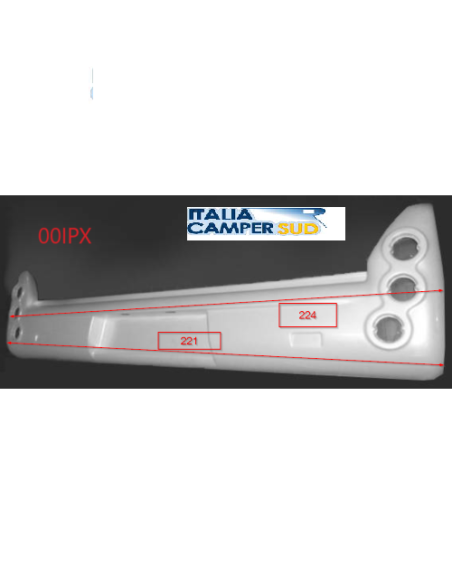 PARAURTI POSTERIORE RIMOR FORD/MB COLORE BIANCO  RIALZATO FANALERIA TONDA 2003-2004