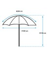 OMBRELLONE SUN  PARASOL DA 200 CM COLORI ASSORTITI CON SACCA
