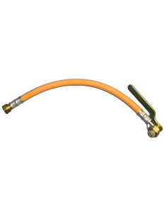 TUBO FLEX PER GAS CON CON RACCORDI E MANOVELLA ALTA...