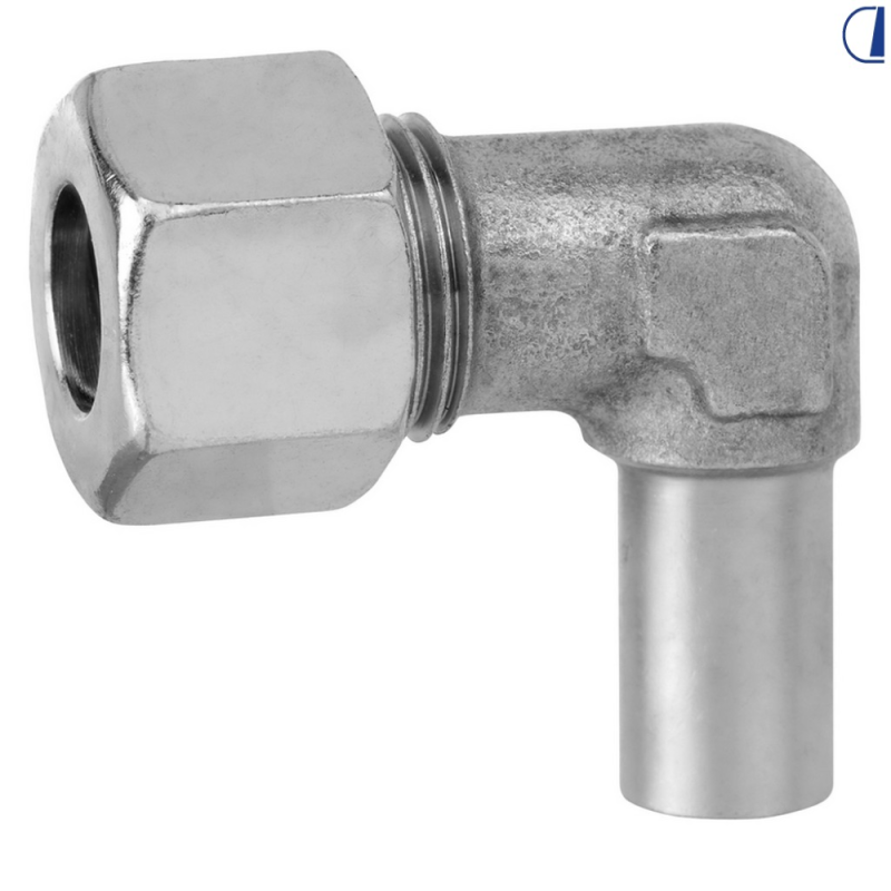 RACCORDO A GOMITO 8 MM PER TUBO DA 8 MM