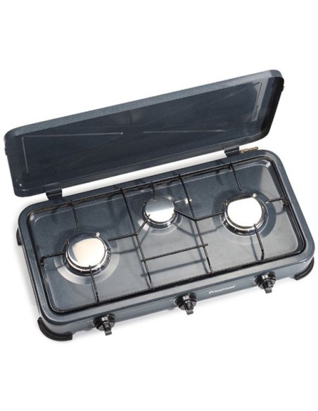 FORNELLO 3 FUOCHI PORTATILE COLORE NERO