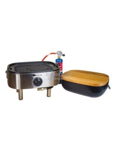 MINI BARBEQUE A GAS PORTATILE IN ACCIAIO INOX