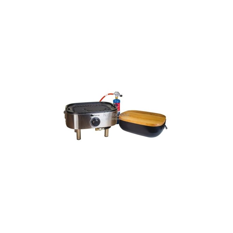 MINI BARBEQUE A GAS PORTATILE IN ACCIAIO INOX