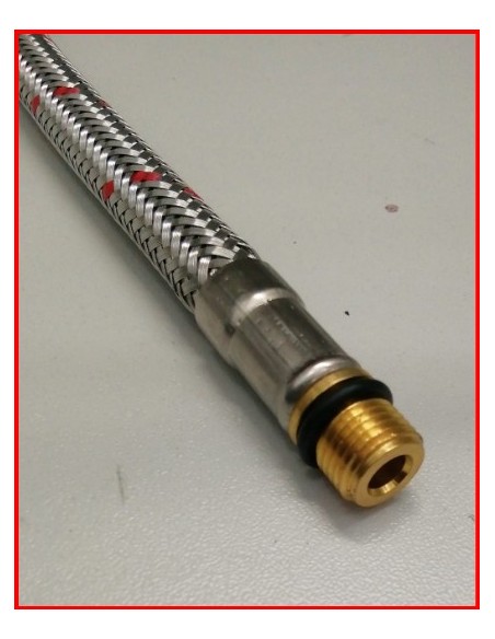 TUBO FLEX PER RUBINETTO DA CM 30 CON INSERTO JOHN GUEST DA 12 MM