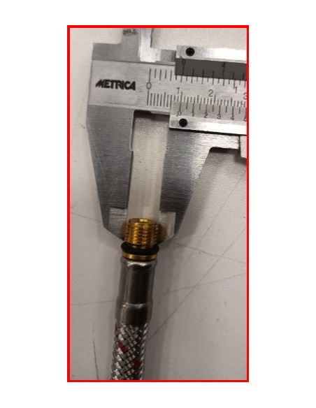 TUBO FLEX PER RUBINETTO DA CM 30 CON INSERTO JOHN GUEST DA 12 MM
