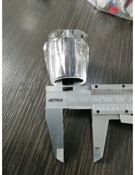 MANIGLIA RUBINETTO CRISTAL CALDA-FREDDA