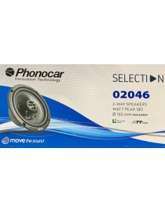 CASSE ALTOPARLANTI PHONOCAR DIAM. 165 MM 2 VIE 90 WATT