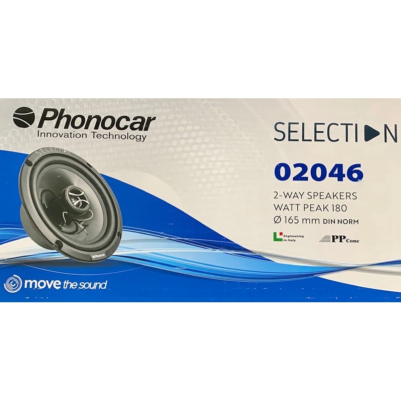 CASSE ALTOPARLANTI PHONOCAR DIAM. 165 MM 2 VIE...