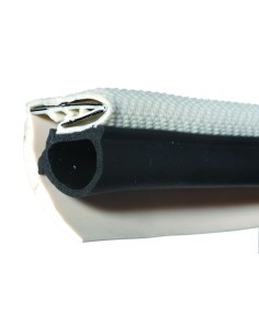GUARNIZIONE DOPPIA ARMATA PER PORTE E PORTELLONI BEIGE NERO
