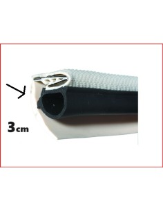 GUARNIZIONE DOPPIA ARMATA PER PORTE E PORTELLONI BEIGE NERO 2