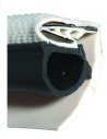 GUARNIZIONE DOPPIA ARMATA PER PORTE E PORTELLONI BEIGE NERO
