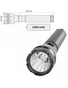 TORCIA PORTATILE IN ALLUMINIO A 1 LED MISURA CM 29 CON...