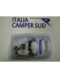 KIT CONNETTORI CAVO TV COMPOSTO DA 1 CONNETTORE MASCHIO,...