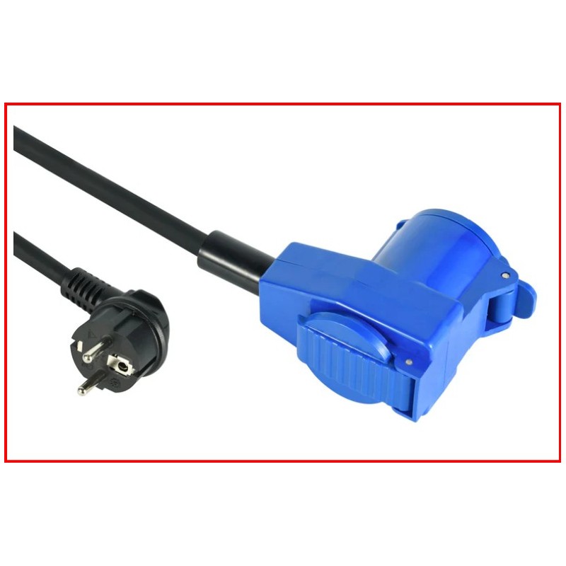 PROLUNGA CON DOPPIA PRESA CAVO DA 1,5 CM