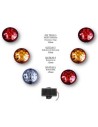 KIT 6 FANALI LED POSTERIORI ROTONDI CON RESISTENZE DIAMETRO 95 MM