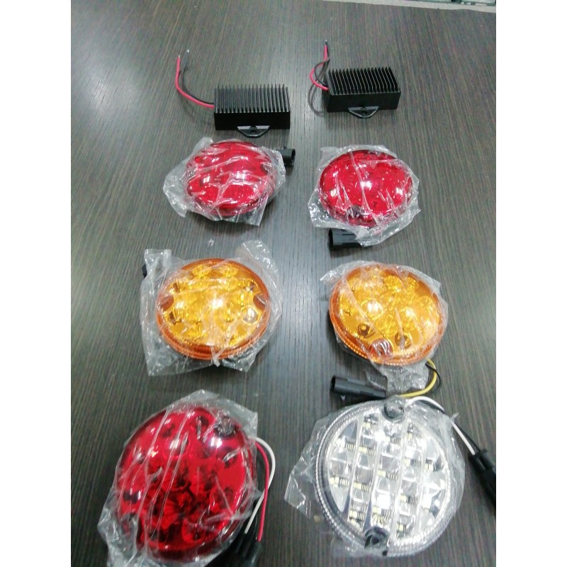 KIT 6 FANALI LED POSTERIORI ROTONDI CON...