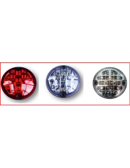 KIT 6 FANALI LED POSTERIORI ROTONDI CON RESISTENZE DIAMETRO 95 MM